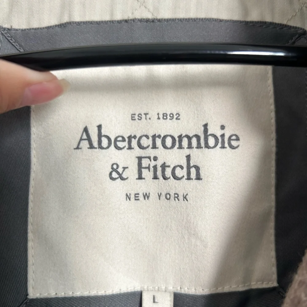 Abercrombie & Fitch Chic collar double breasted wool blend coat size L - Picture 15 of 16